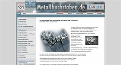 Desktop Screenshot of metallbuchstaben.de